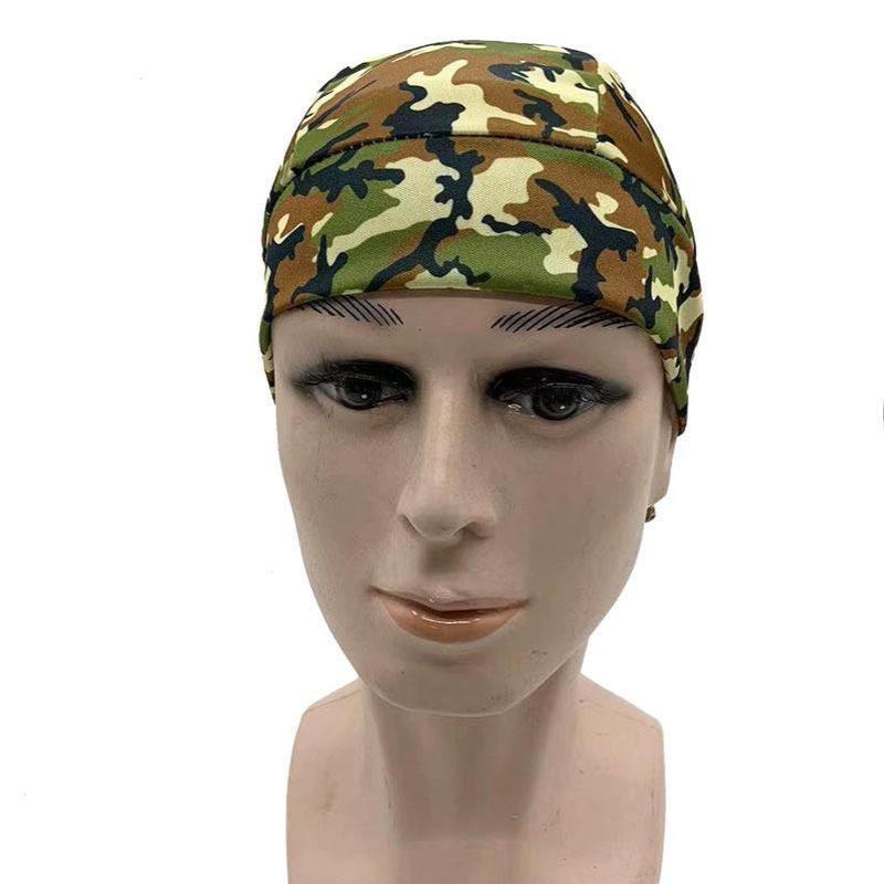 Printed Bandana Headband Sweat Absorbent Soft Pirate Hat for Men Outdoor Cycling Mountaineering Travel