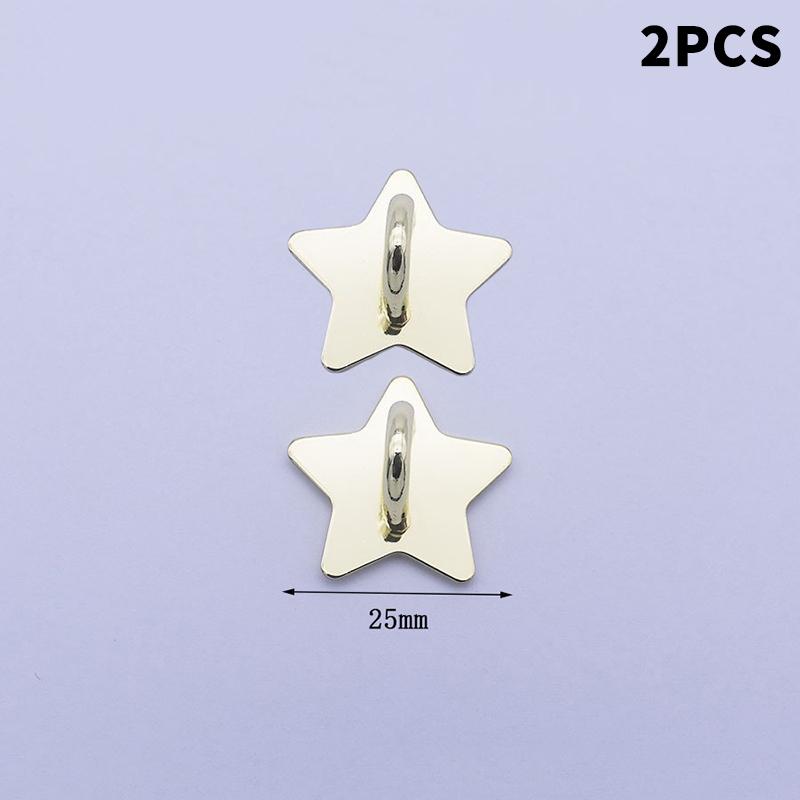 New 2/4PCS Adhesive Metal Stars Moon Bow Phone Charm Holder Phone Case Finger Ring Stand Hook Buckle Charm Clasp Accessor String 5