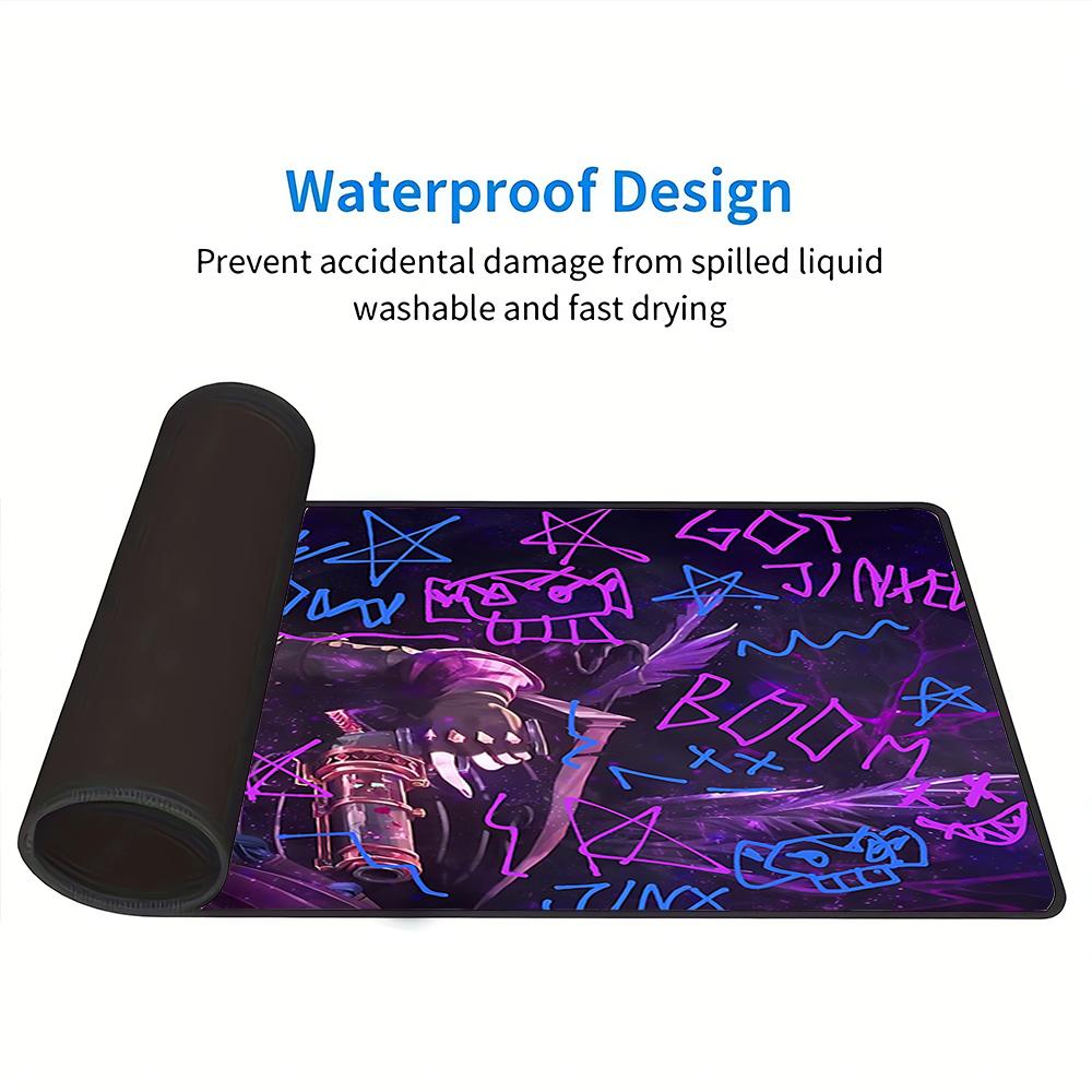 Dark Fantasy Warrior Large Gaming Mouse Pad Nonslip Rubber Base Waterproof Desk Mat For Office Pc Laptop