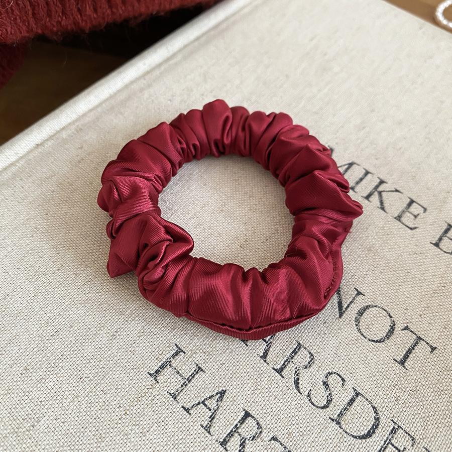 Bandeau élastique plissé en satin, tempérament élégant et doux, corde à cheveux queue de cheval, bandeau pour femmes