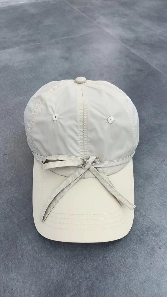 Summer Thin Quickdry Baseball Cap With Bowknot For Women Sun Protection And Sunshade