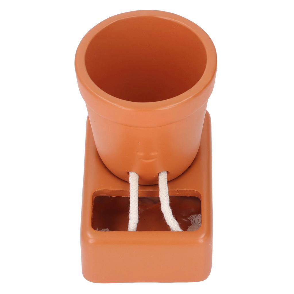 Self Watering Smiling Face Planter Resin Sitting Succulent Planter Flower Pot for Indoor Outdoor
