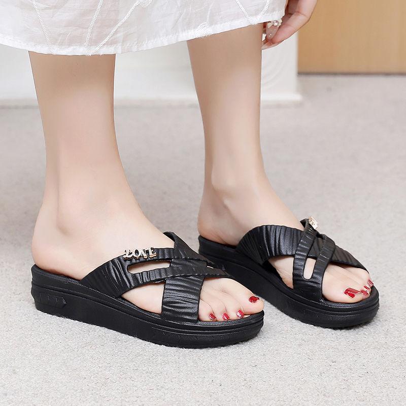 New Anti Slip Height Increasing Slippers for Women's Outdoor Wear and Home Wear Women's Cool Slippers