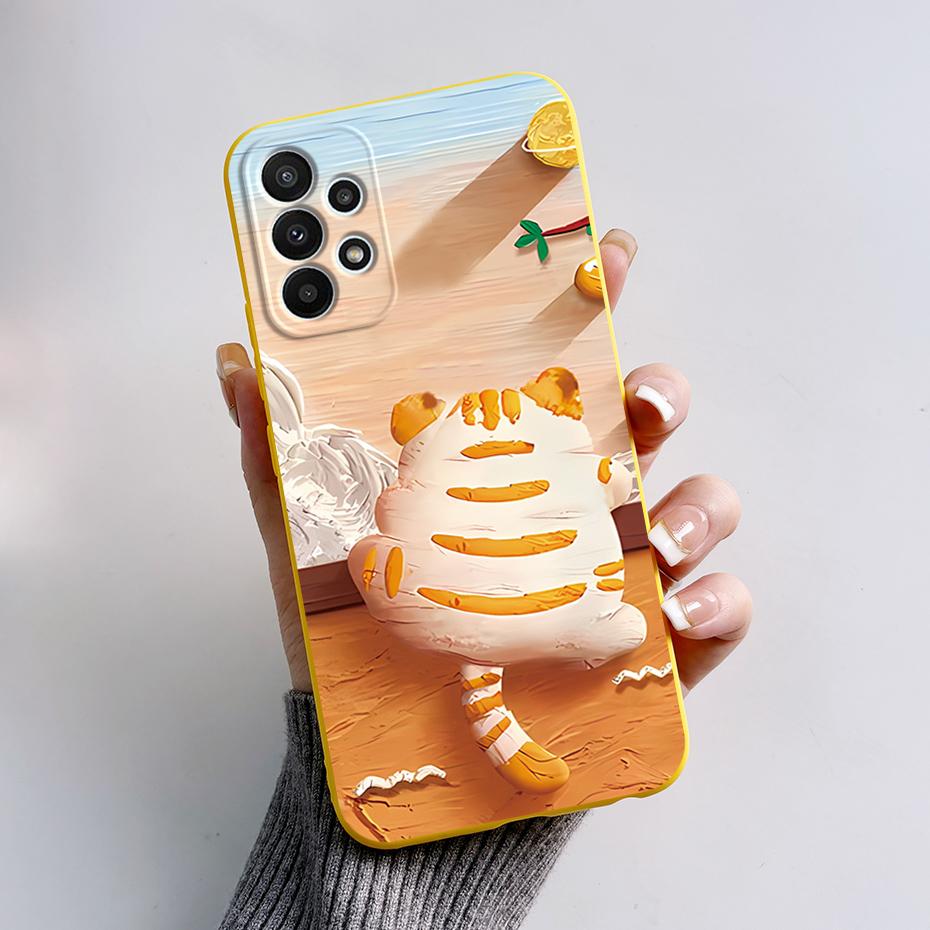 For Samsung Galaxy A53 5G Case Cover SM-A536B Stylish Painted Silicone Soft Protector Cover For Samsung A23 A33 A73 5G A 53 Capa
