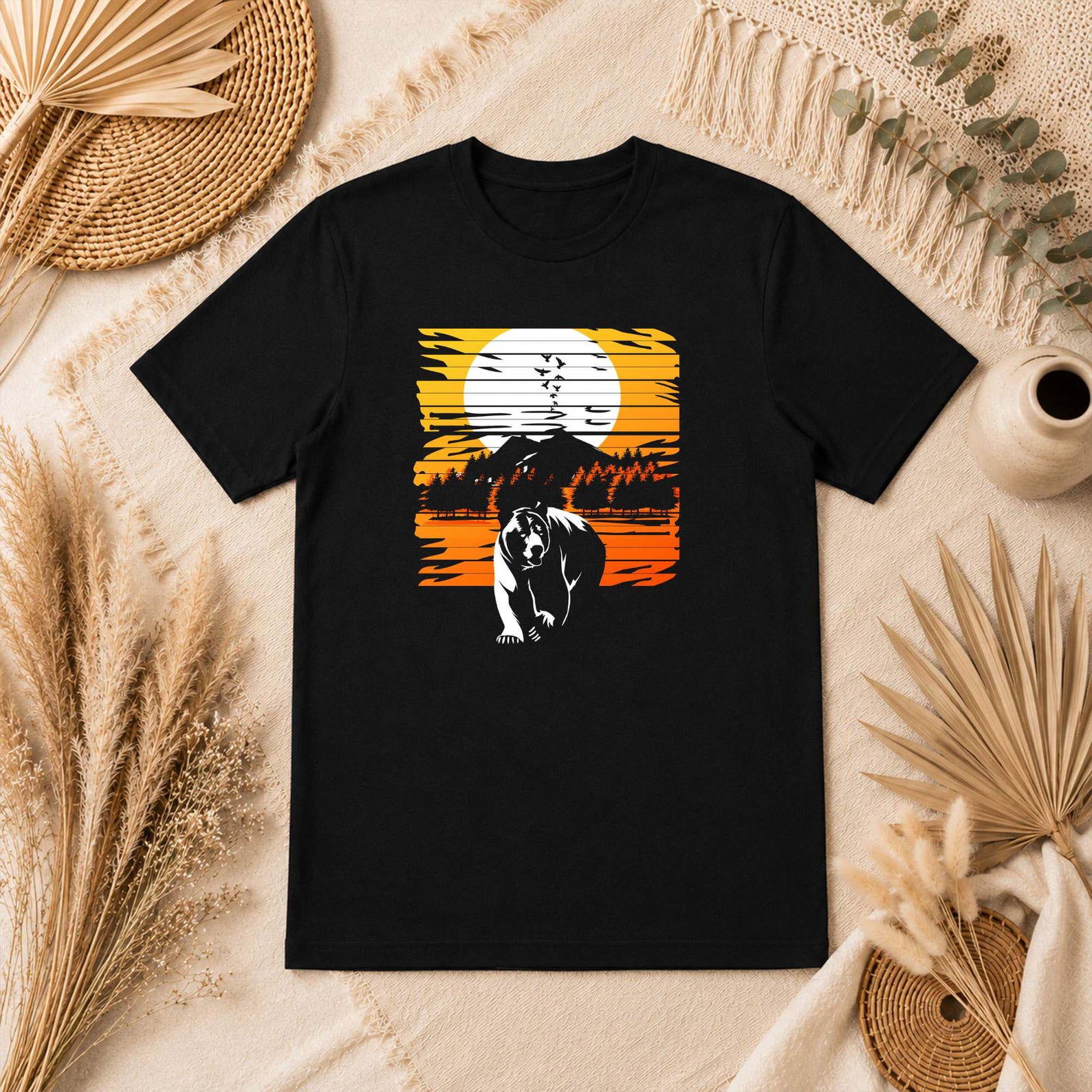 Bear T-Shirt Mountains and Outdoor Gift for Dad | Family Gifts - Premium T-Shirt M
