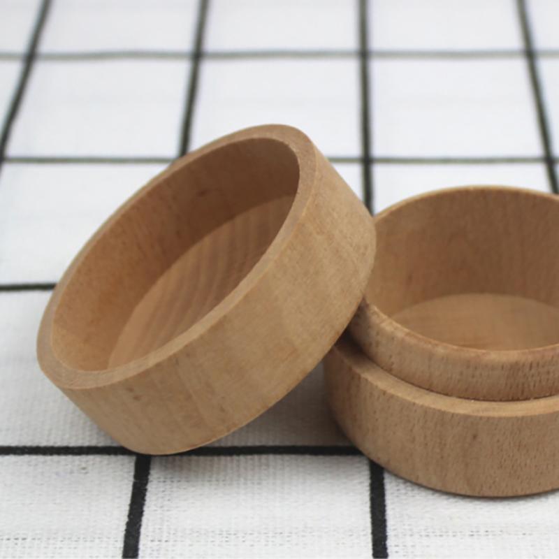1Pcs Small Round Wooden Storage Box Handmade Jewelry Organizer Soap Crafts Case Vintage Decorative Craft Jewelry Box