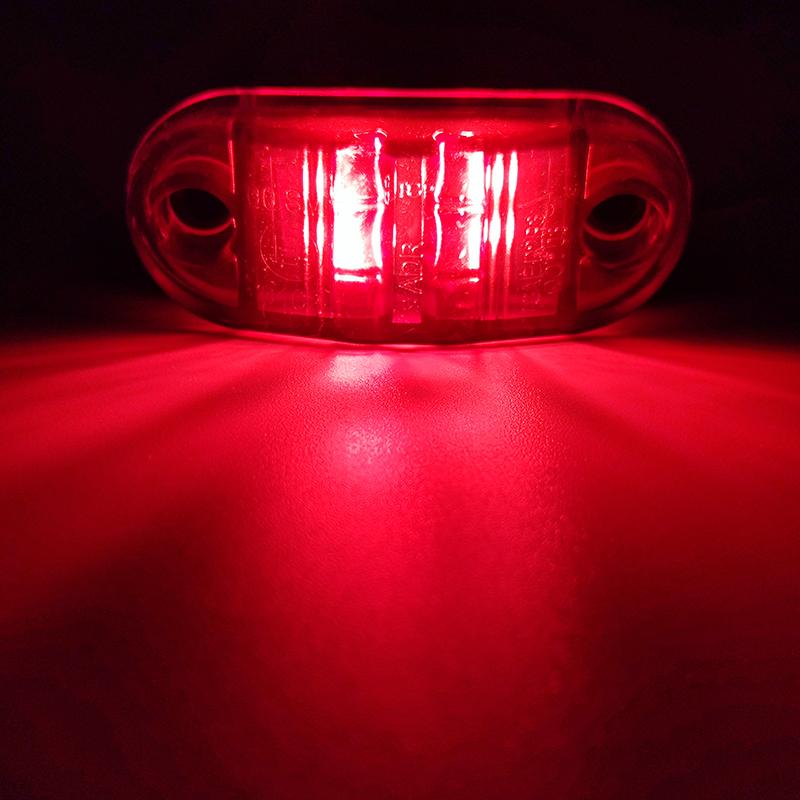 2 Stück 12V 24V LED Seitenmarkierungsleuchten Warnrücklicht Auto Auto Außenleuchten Anhänger LKW LKW Gelbe Weiße Rote Lichter
