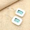 Blue Topaz Gemstone Handmade 925 Solid Sterling Silver Earrings For Wedding Gift