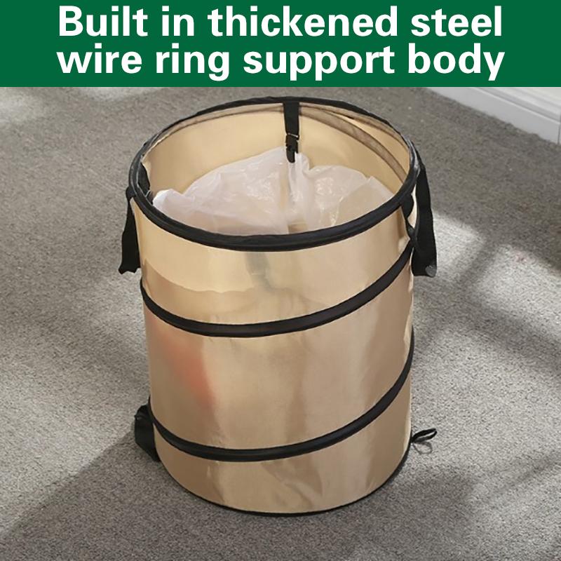 Outdoor Portable Trash Can With Clip Collapsible Waterproof With Carrying Handle