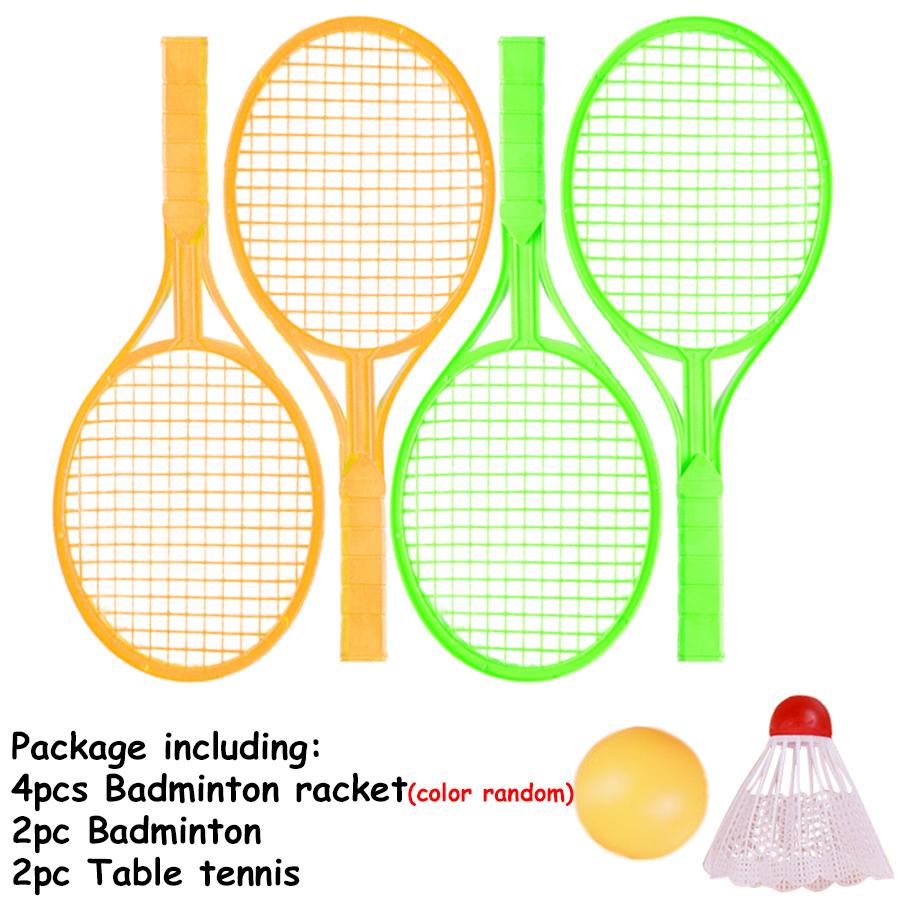 4pcs/set Color Mini Badminton Racket with Badminton Table Tennis Two Person Interactive Indoor Universal Sports Game Gifts