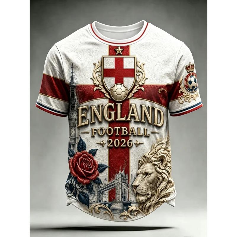 2026 Nuova Maglia da Calcio 3D Stampata per Uomo Iraq T-shirt Adatta per l'Uso Quotidiano e l'Allenamento Felpa ad Asciugatura Rapida