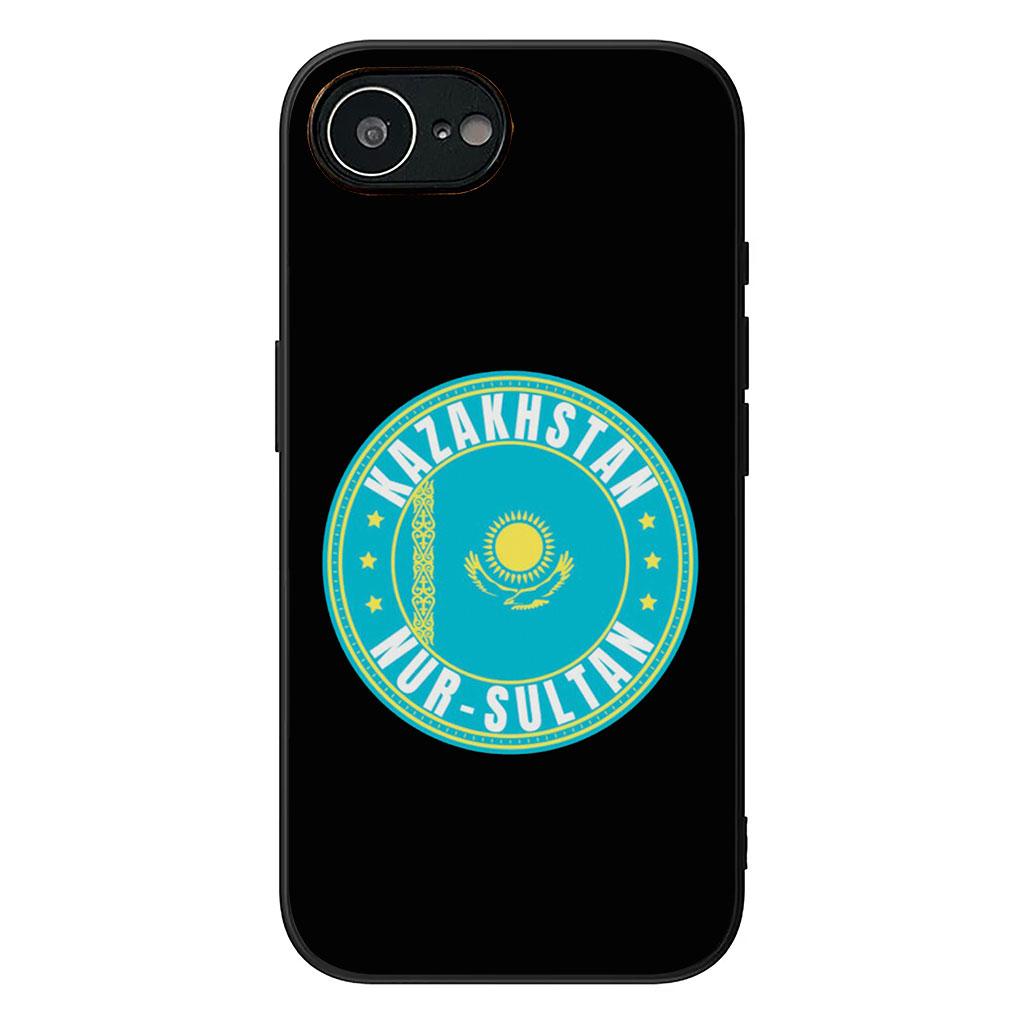 For Samsung Galaxy A25 A37 A57 A12 A14 A31 A41 A50 A51 A70 A71 A72 A21S A04 M15 Note 20 9 8 10 Case Kazakhstan Flag Blue Sun
