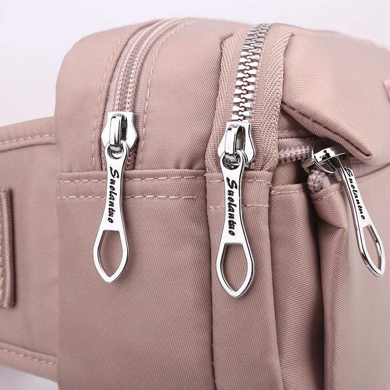Chest Bag Women's Nylon Solid Color Small Bag Crossbody Bag Waist Bag