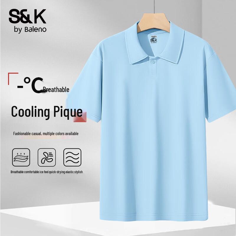 Baleno S&K Men s Ice-Feel Polo Shirt M