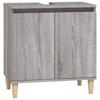 3 Piece Bathroom Furniture Set Grey Sonoma Particleboard