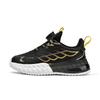 Children's and Boys' Sports Shoes 2025 New Leather Non-slip Rotary Buckle Running Shoes Medium and Older Children's Casual Sports Shoes Trend