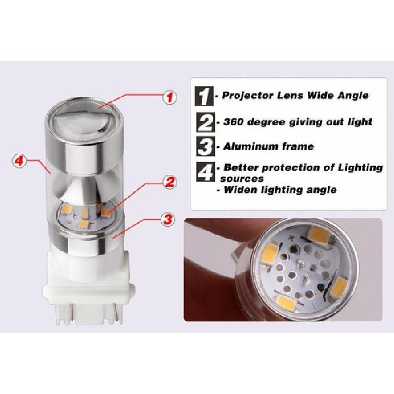 For Cadillac STS 2005-2011 2x 3157 LED Backup Reverse Light Bulbs 6000K White