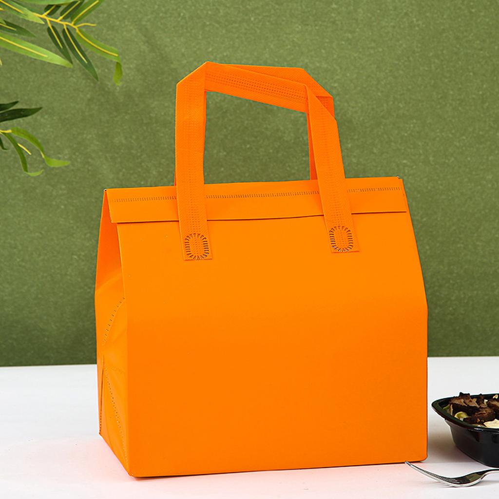 Tragbare Lunchtasche aus Vliesstoff für den Außenbereich, mit verdickter Aluminiumfolie, isolierte Picknicktasche zur Lebensmittelaufbewahrung, Bento-Liefertasche für die Arbeit