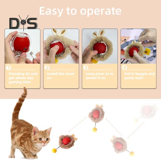 Διαδραστικά Παιχνίδια Γάτας για Γάτες Εσωτερικού Χώρου Μπάλα Γρήγορης Κύλισης Παιχνίδι Κρυφτού Παιχνίδια Μπάλες Γάτας με Πατάκι Παιχνιδιού 28 Ιντσών Διασκέδαση Γάτας Εσωτερικού Χώρου