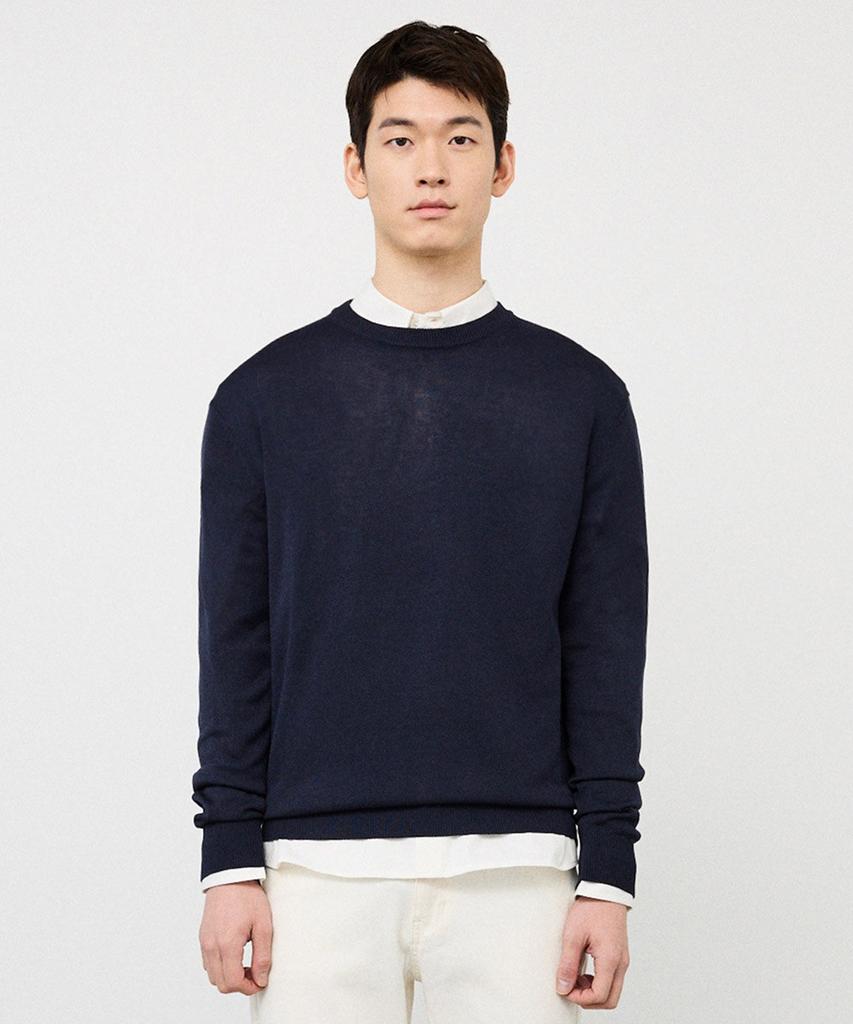 STCO Codigallery Lightweight Round Knit Navy (Regular Fit)_Cktva03Nsn