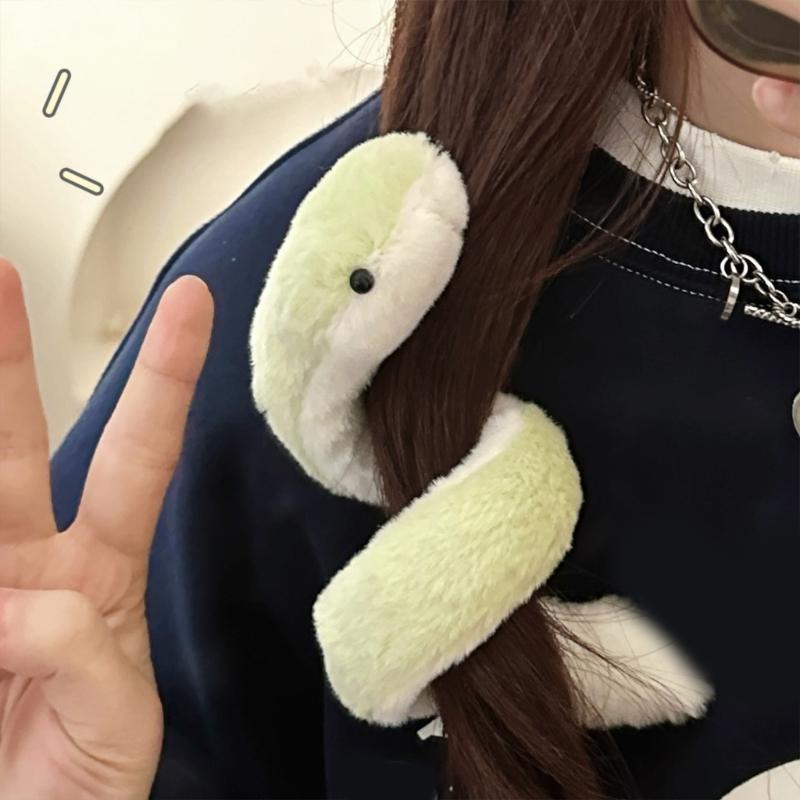 Stuffed Animals Cartoon Snake New Year Mascots Toy Soft Snake Figure 2025 Snake Mascots Photostudio Props