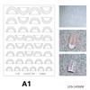 French Manicure Stickers Nail Art Hollow Stencil Guides Sticker Diy Line Tips Decoration Tool Self-Adhesive