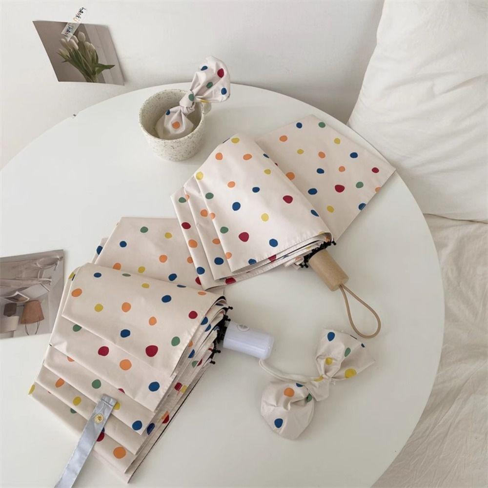 New Wave Point Sunshade Umbrella UV Protection Folding Sunscreen Umbrella Windproof Mini Rain Umbrella All-weather