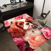 1pc Floral Canine Themed Rug for Home Decor, Non-slip Office Carpet, Chair mat, Outdoor Mat, Christmas and Halloween gifts-0731129