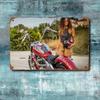 Retro Motorcycle Tin Sign Man Cave Garage Decor 20x30 Cm Metal Poster