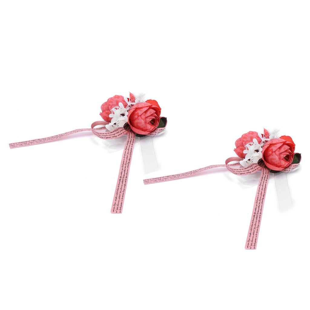 2 Stück Künstliche Handgelenksblume Innovative Brautjungfern-Handgelenks-Corsage Hochzeitsdekoration