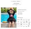 2025 Girls' Dopamine Bow Mesh Swimsuit - Holiday Fashion One-Piece Swimwear