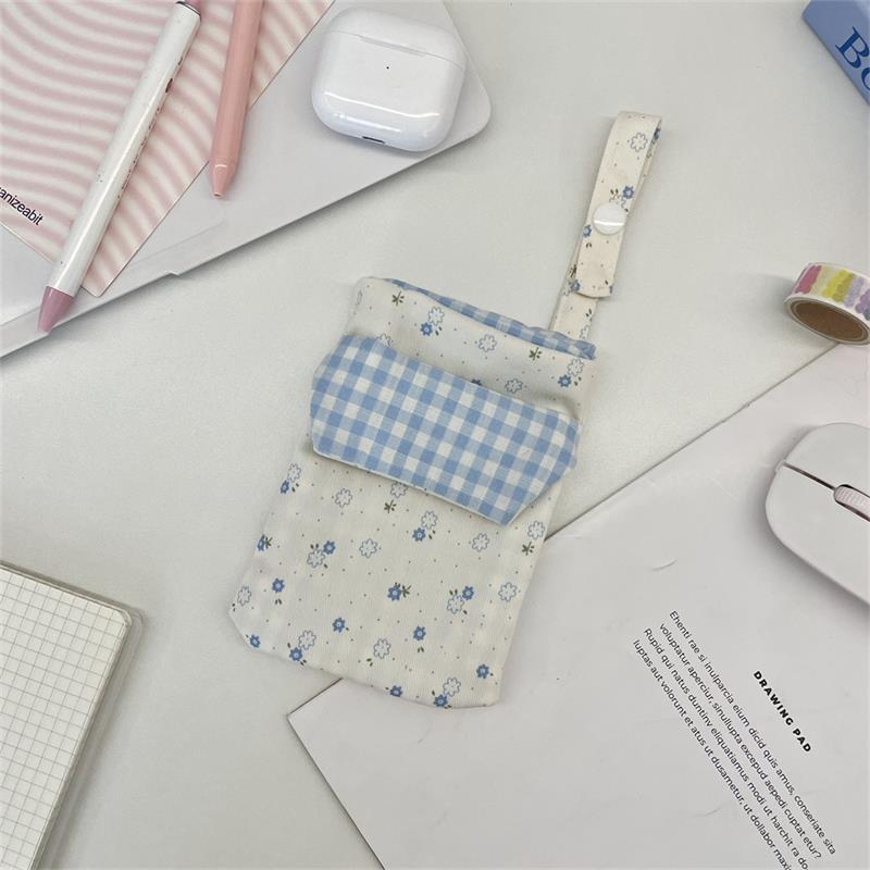 

Милый цветочный пенал двойной слой кошелек для монет с ручкой держатель для проездных карт ID ключей портативная сумка для хранения девчачьи подарки белый