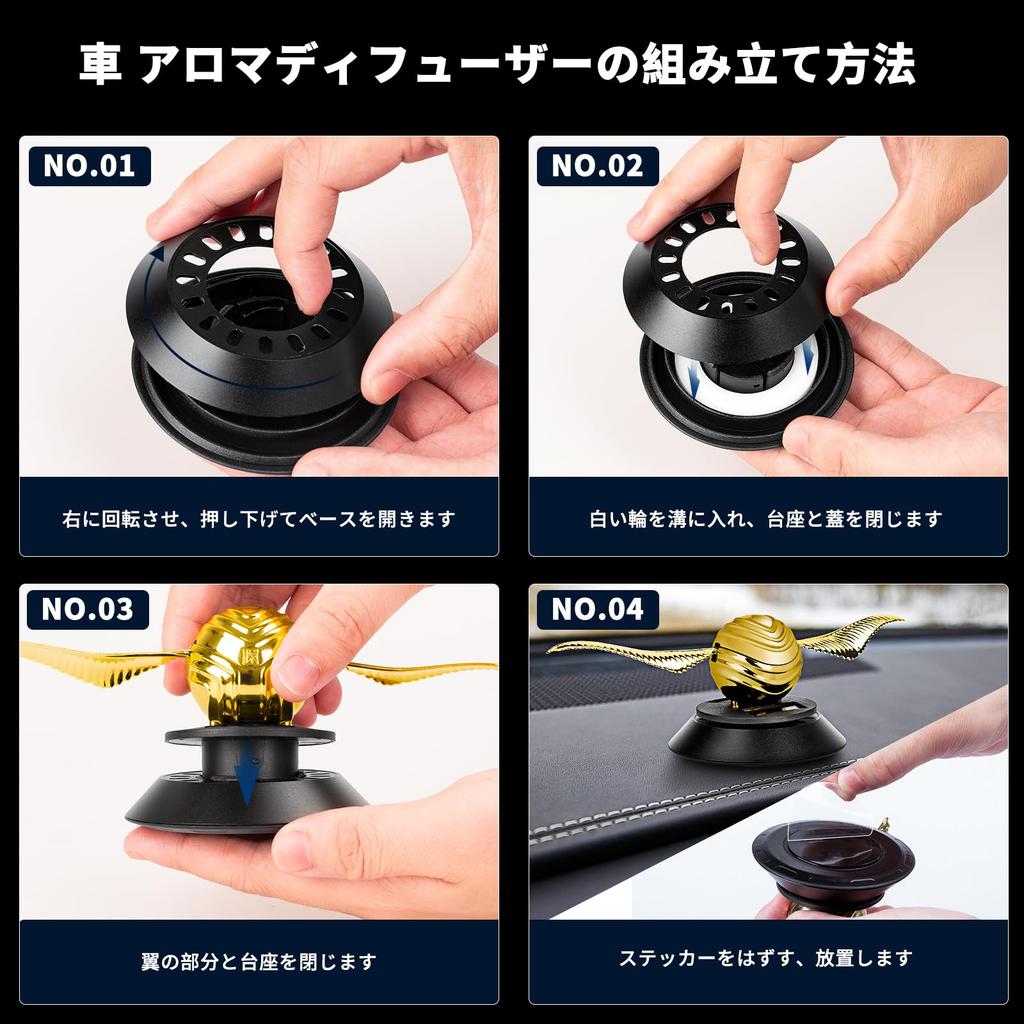Profumatore per Auto Rotante Automatico Sensore Diffusore di Aroma Popolare Accessorio Bocchetta Aria Interno Auto Regalo Auto kwak's A Energia Solare - - Diffusore,