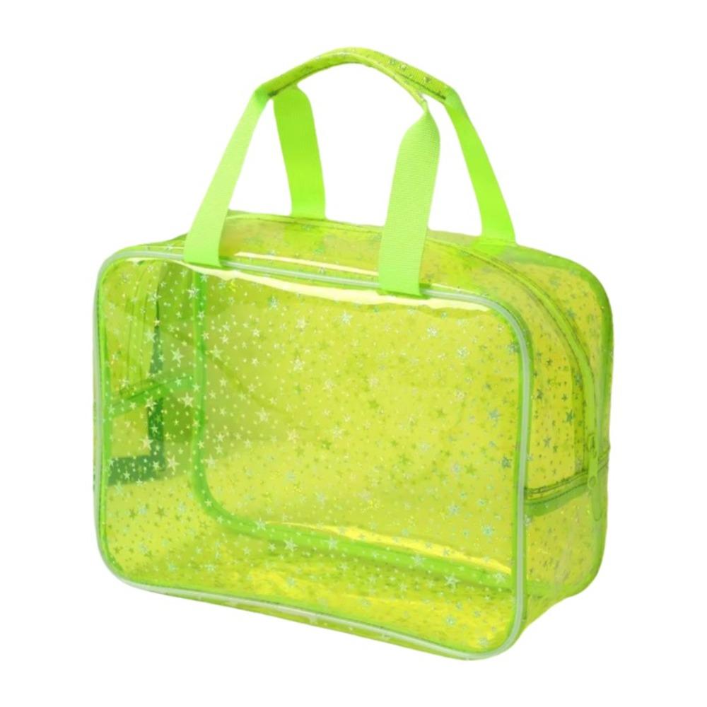 PVC Waterproof Transparent Makeup Bag Stars pattern Travel Beauty Organizer Daily Use