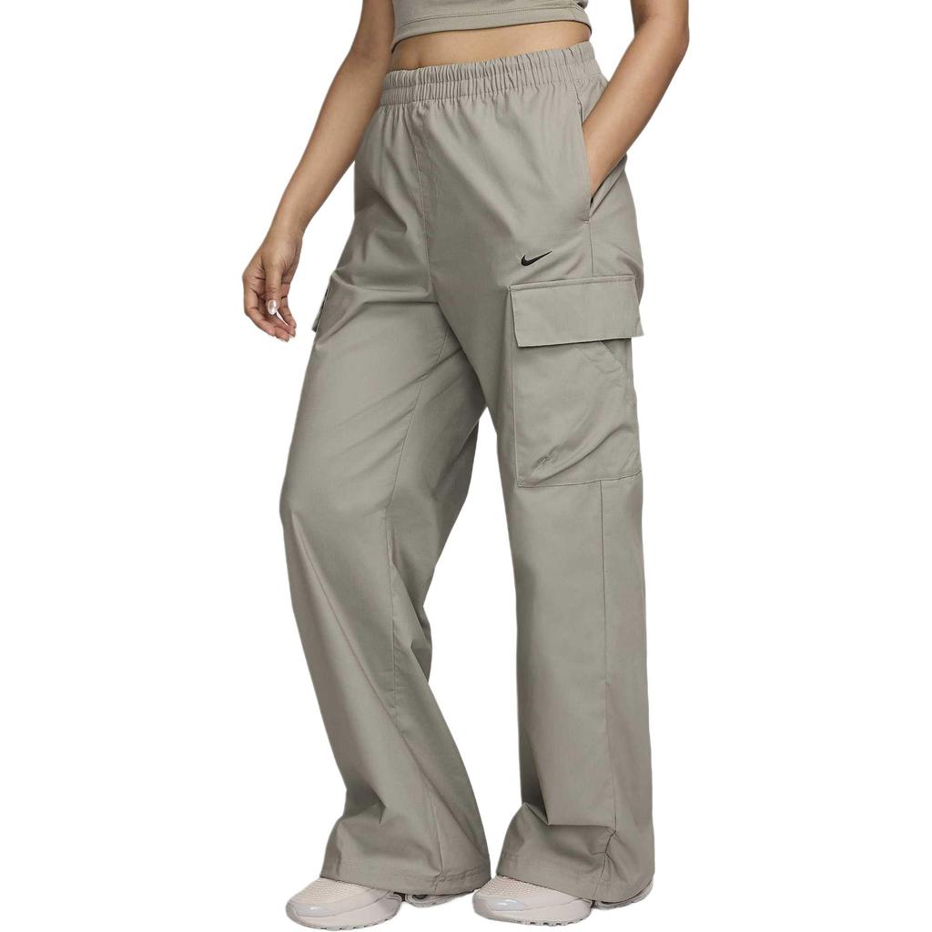 Nike Sportswear Everything Woven Loose Fit Solid Color Mid Rise Straight Leg Cargo Pants Women Pants Light-Army-Green FV7643-320