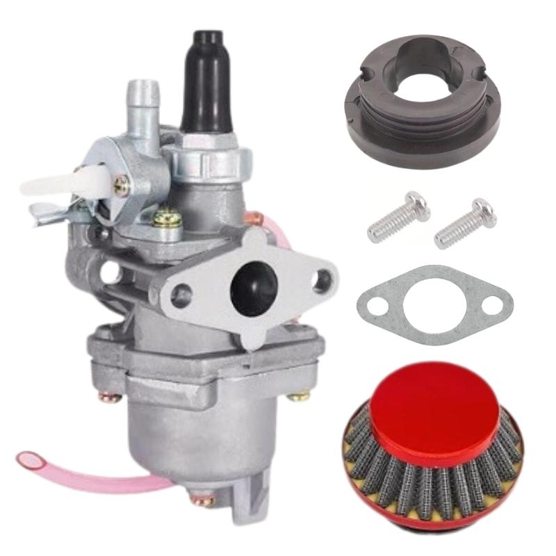49CC For 43cc 47cc 49cc Engine Mini Moto ATV Quad Dirt Pocket Bike Go Kart 2 Stroke Carburetor With Steel Air Filter Inlet Pipe 43cc 47cc 49cc set