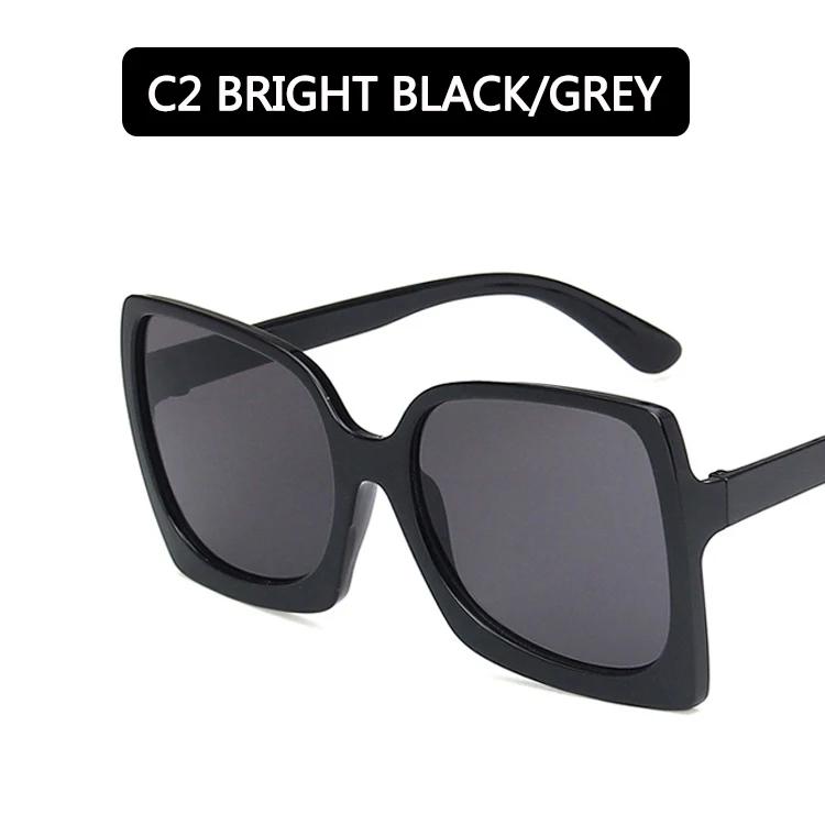 Big Frame Fashion Oversized Sunglasses Women Oversized  Plastic Female Gradient Sun Glasses  UV400 Eyewear