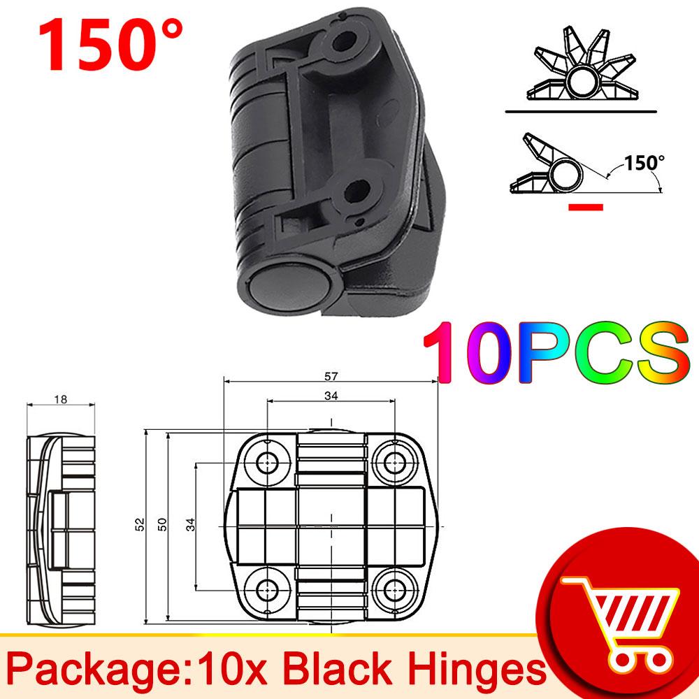 

AD 10pcs/set Black Nylon Plastic Butt Hinge for Wooden Box Furniture Electric Cabinet Hardware 80- 150 Degree Marine Accessories