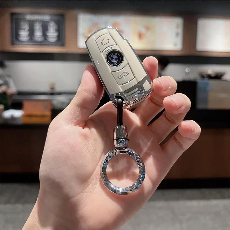 TPU Car Key Case Cover For BMW E90 E87 E70 E61 E60 X5 X6 E88 E89 E82 E71 Keychain Interior Protective Accessories XV1
