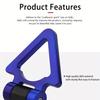 1pc ABS Triangle Car Tow Hook, Rear Bumper Trailer Sticker, Personality Auto Decorative Accessory, Paste Type General Purpose Trim, Car Stickers