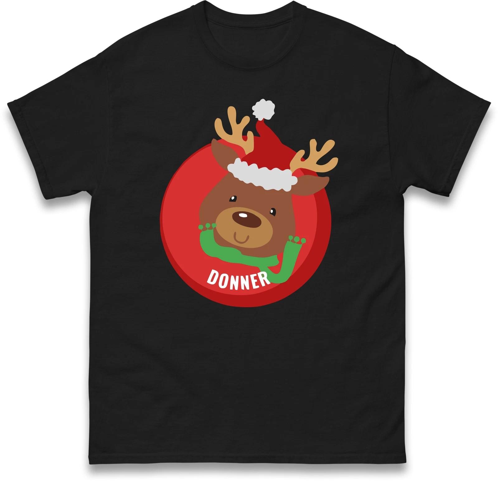 Donner Reindeer Santa Christmas Holiday T Shirt,December Christmas Xmas party 3XL
