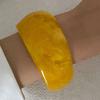 Ingemark Y2K Boho Yellow Resin Acrylic Bangles for Women New Trend Vintage Geometric Irregular Bracelets Daily Party Jewelry