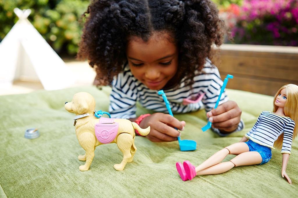 Barbie Girls Walk and Potty Pup with Blonde Doll [Parallel Import]