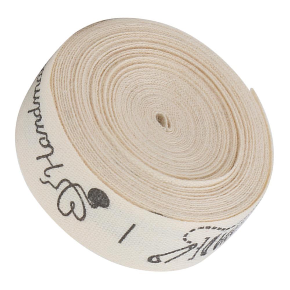 1pcs Fonts Printed Cotton Ribbon Tape 5 Yards Length Fabric Craft Ribbon Packaging 1