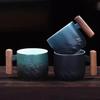 Creative Handmade Exquisite Coffee Cups, Vintage Wooden Handle Coffee Cups, Mugs, Beverage Cups, Kitchen Dining and Bar