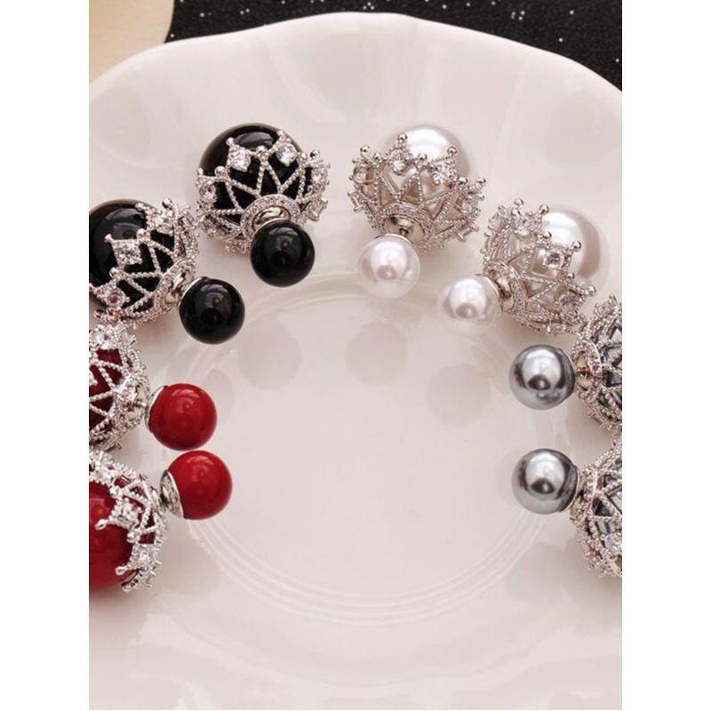 Simple Graceful 925 Sterling Silver Refreshing Pearl Stud Earrings