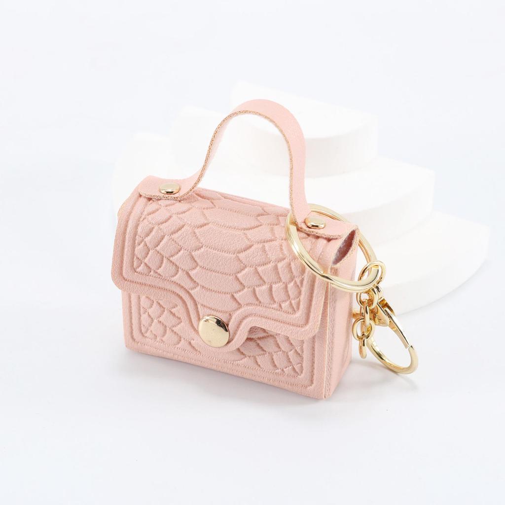 Crocodile Pattern Mini Square Bag Keychain, Coin Purse & Jewelry Accessory. Perfect for Cross-border Streaming or Wedding Gifts.