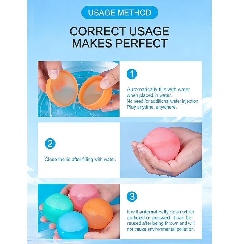 Water Toys Festival Silicone Reusable Play Non-Magnetic Children's Outdoor Summer Fun Games