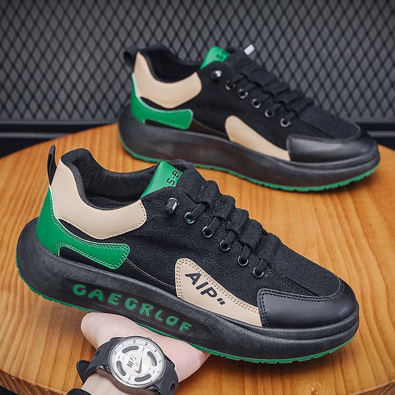 

Canvas men s shoes ****** breathable sports s**t sole one pedal old ******* cloth shoes black heightening casual board shoes trendy shoes 44