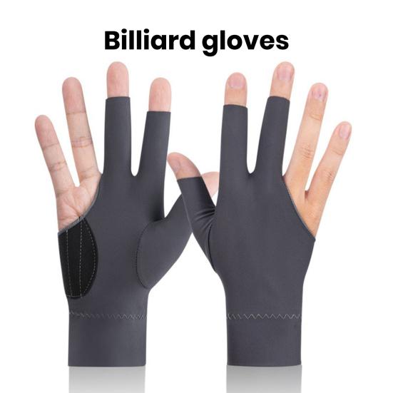 1Pc 3-Finger Billiards Glove Anti-slip Sweat-absorbing Breathable Men Women Right Hand Snooker Cue Sport Glove Billiards Accessories